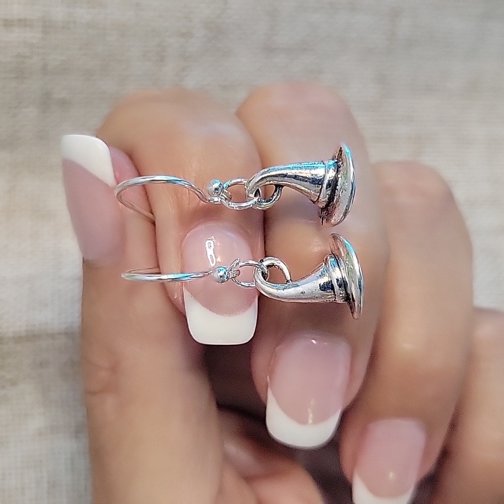 Silver Witch Hat Earrings